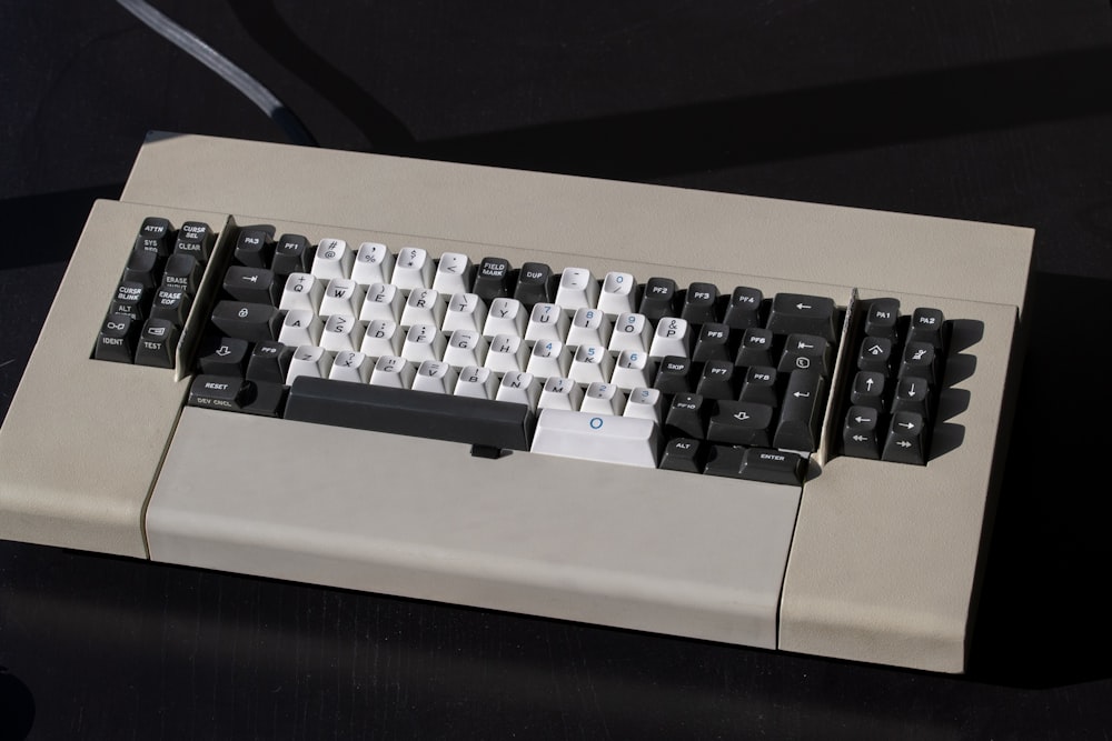 white and black computer keyboard