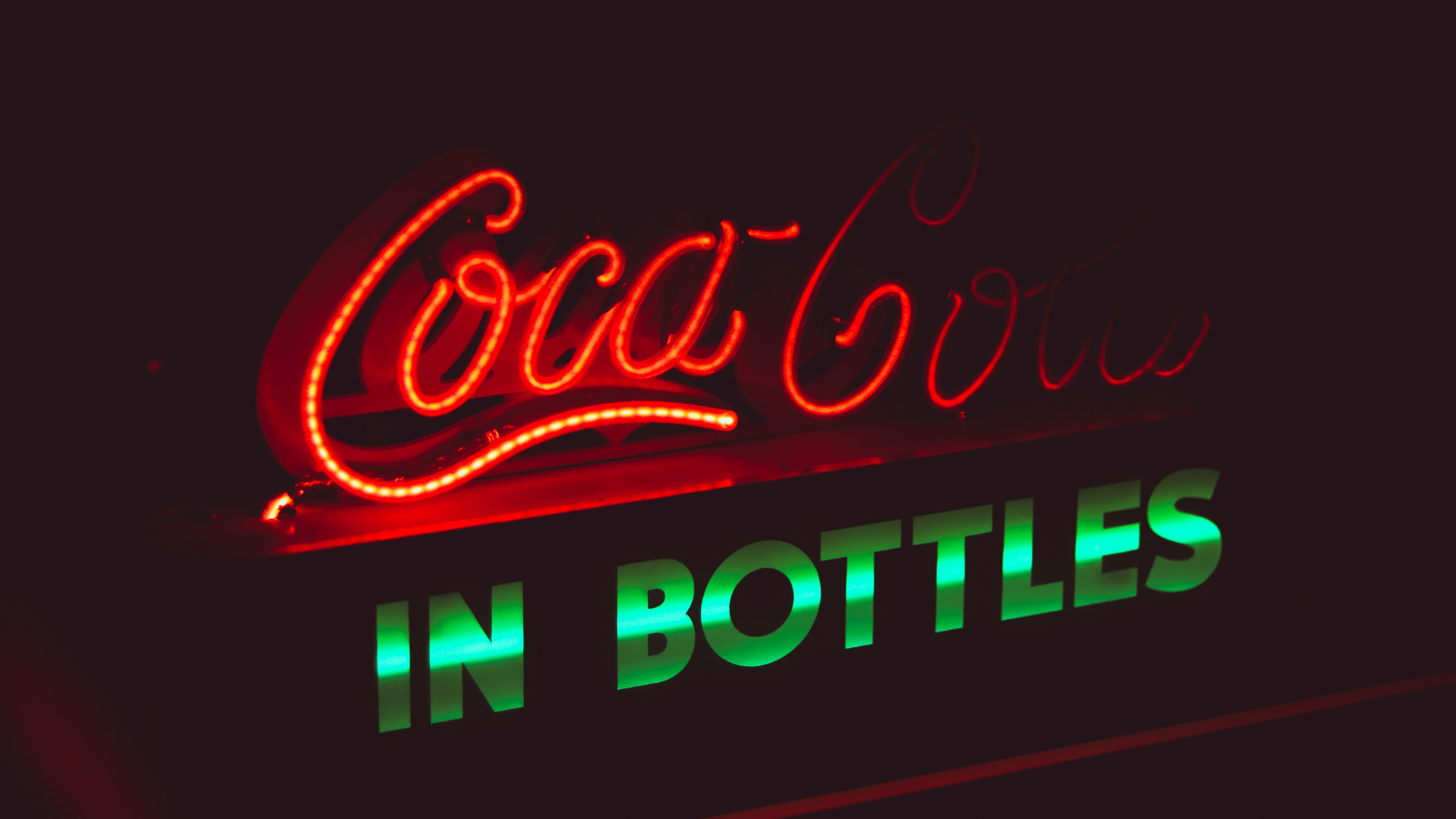 Coca-Cola in Bottle neon sign, Cola in Bottles