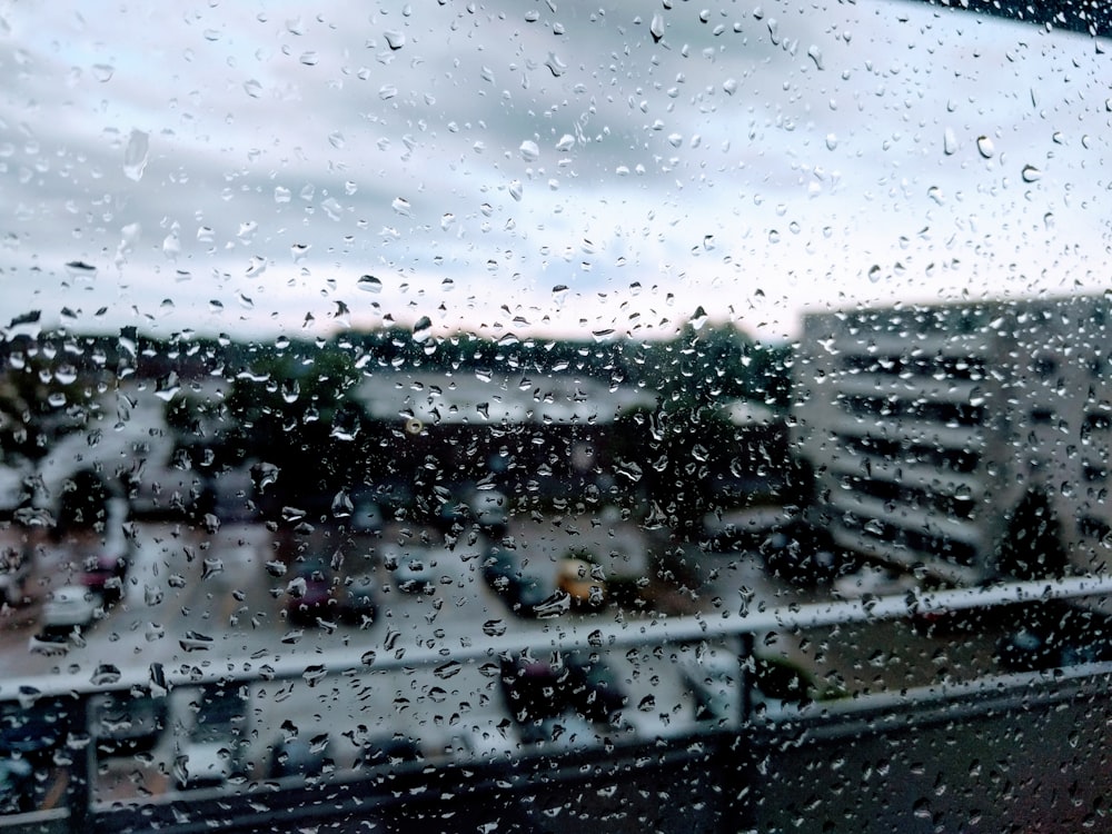 water droplets on clear glass