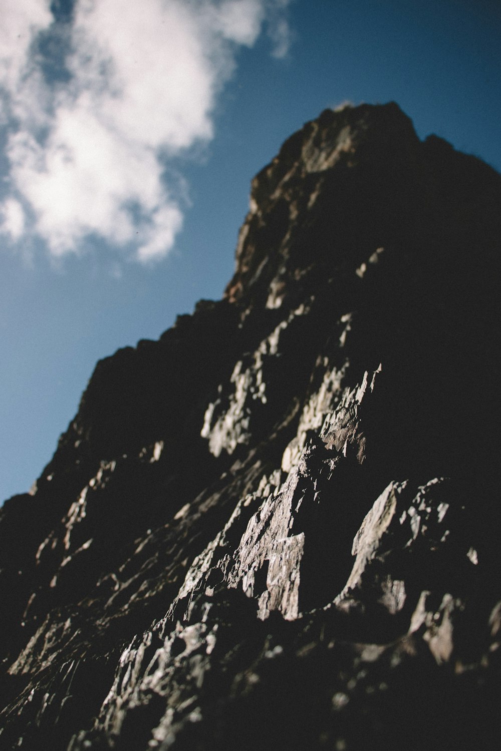 low-angle photo of mountain