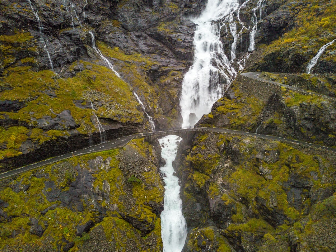 aerial photography of waterfalls during daytime