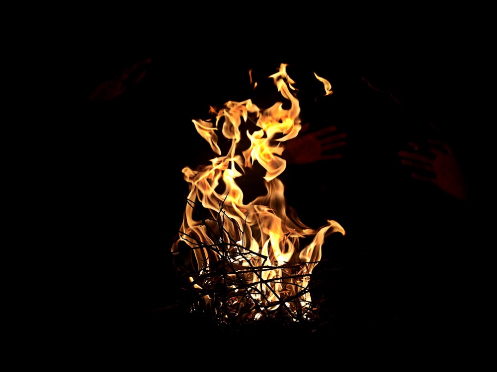 time lapse photography of bonfire