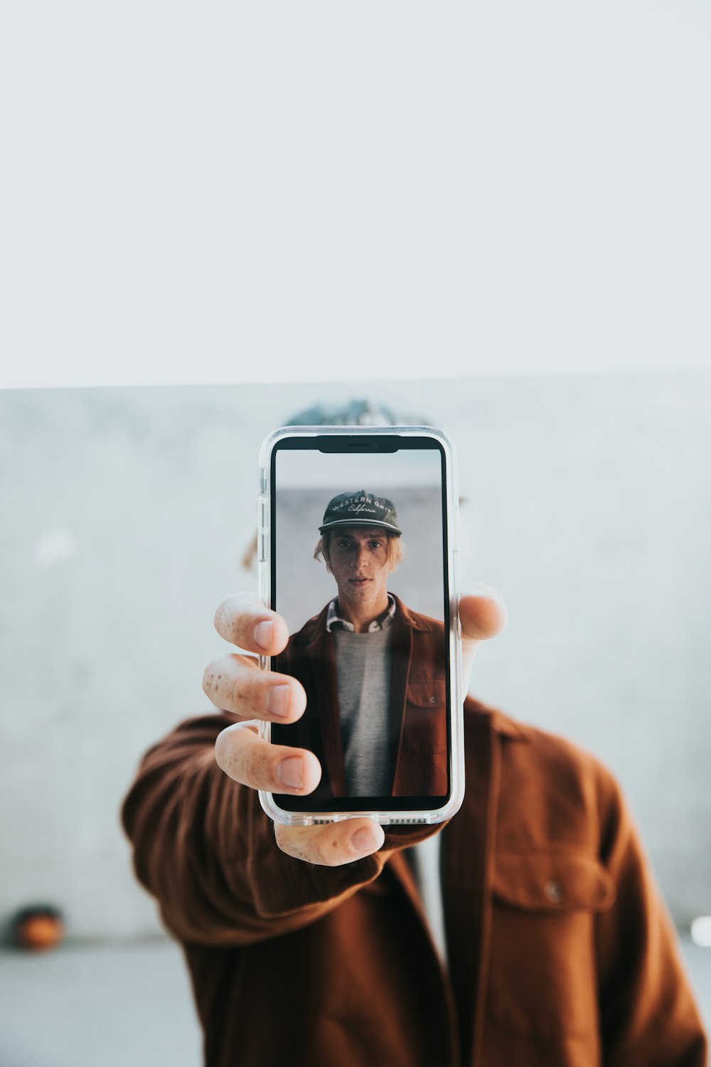 man taking selfie photo