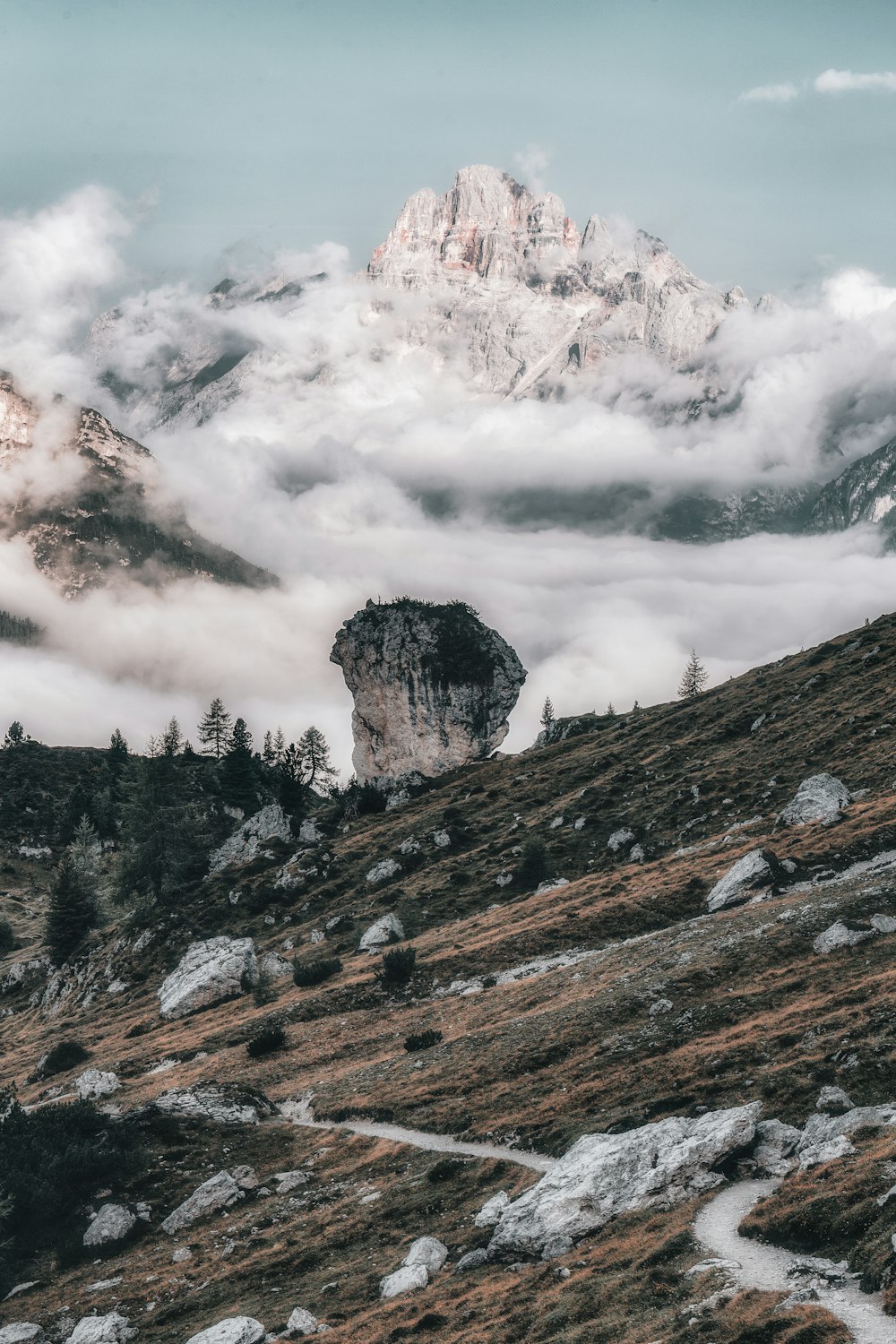 rocks on top of mountain