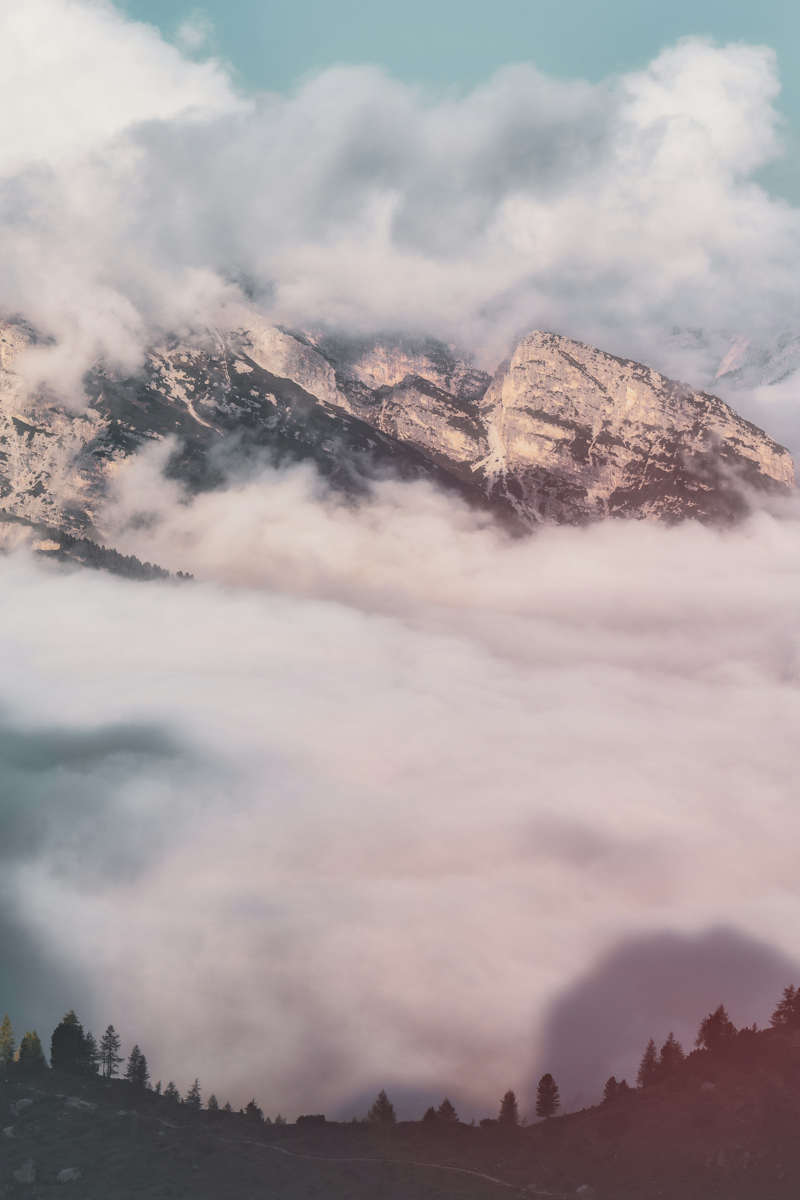 Canon EOS 6D sample photo. Mountain covered with fog photography
