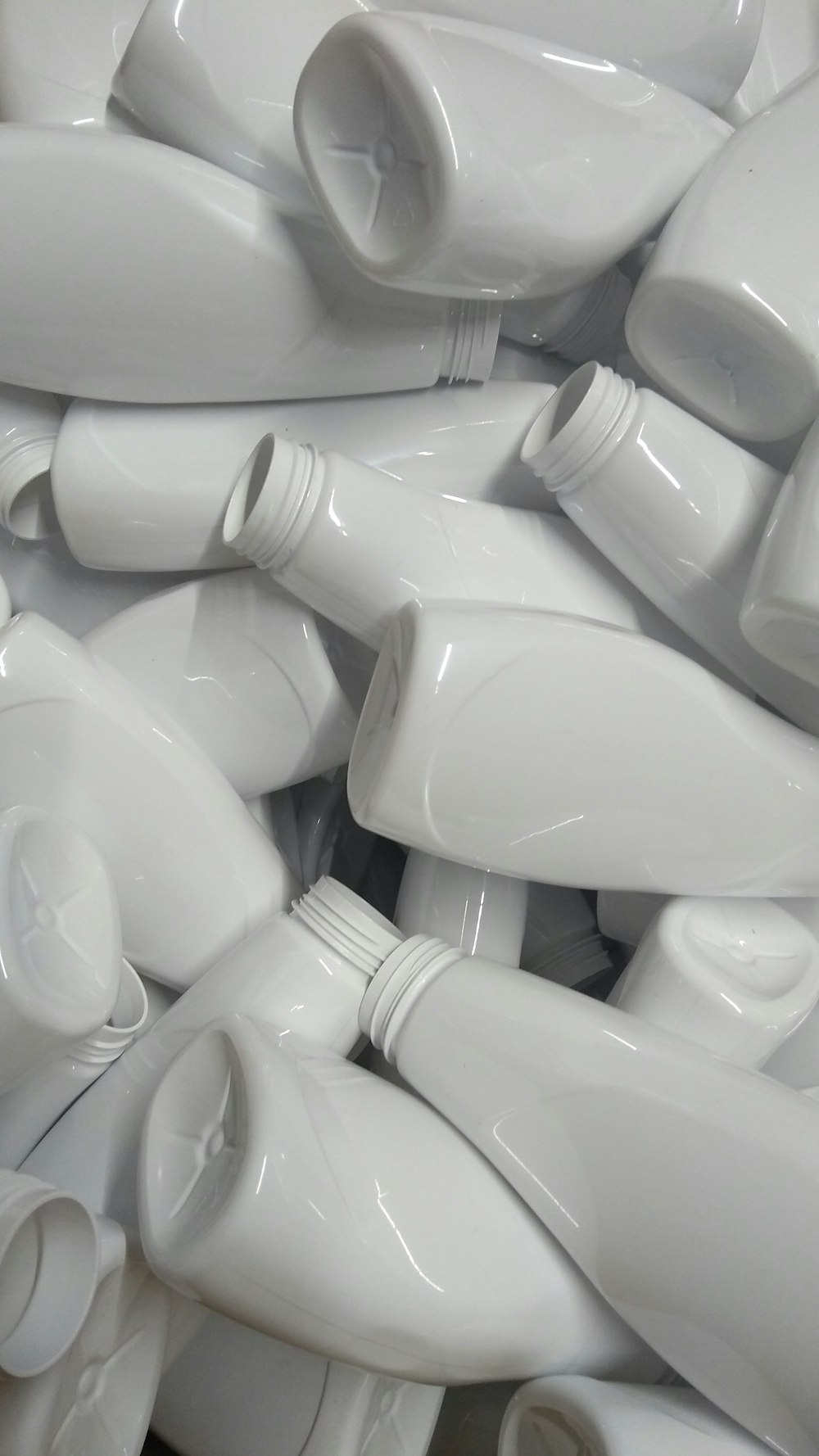 white plastic bottles