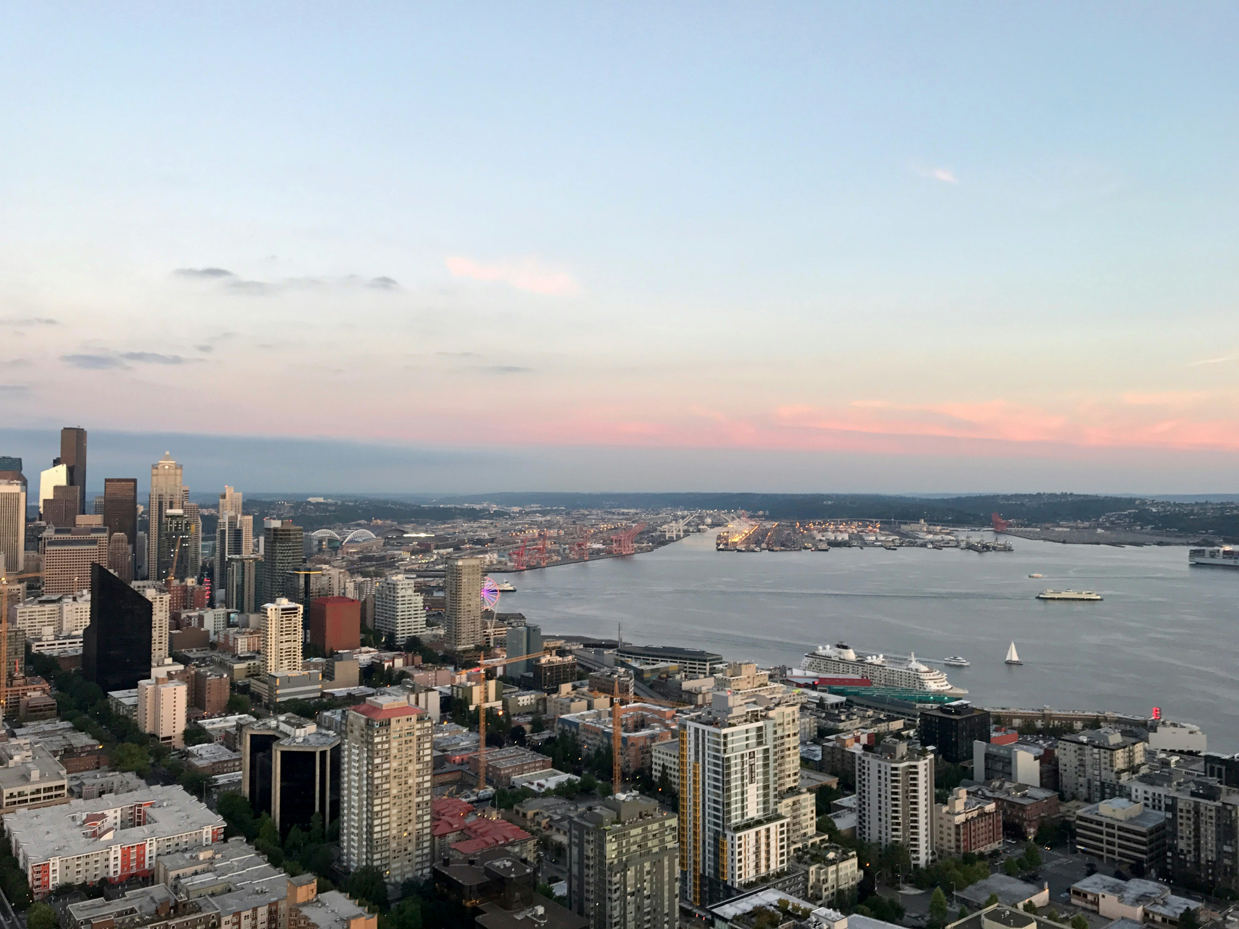 taken from the observatory level at the Space Needle in Seattle, WA