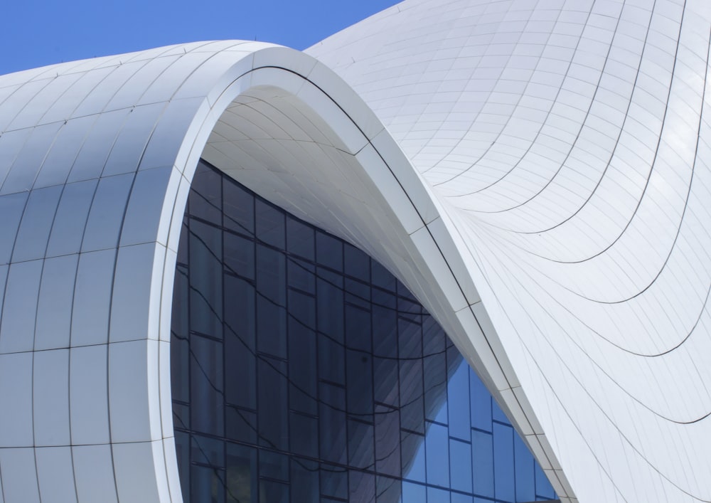 white structure with glass windows