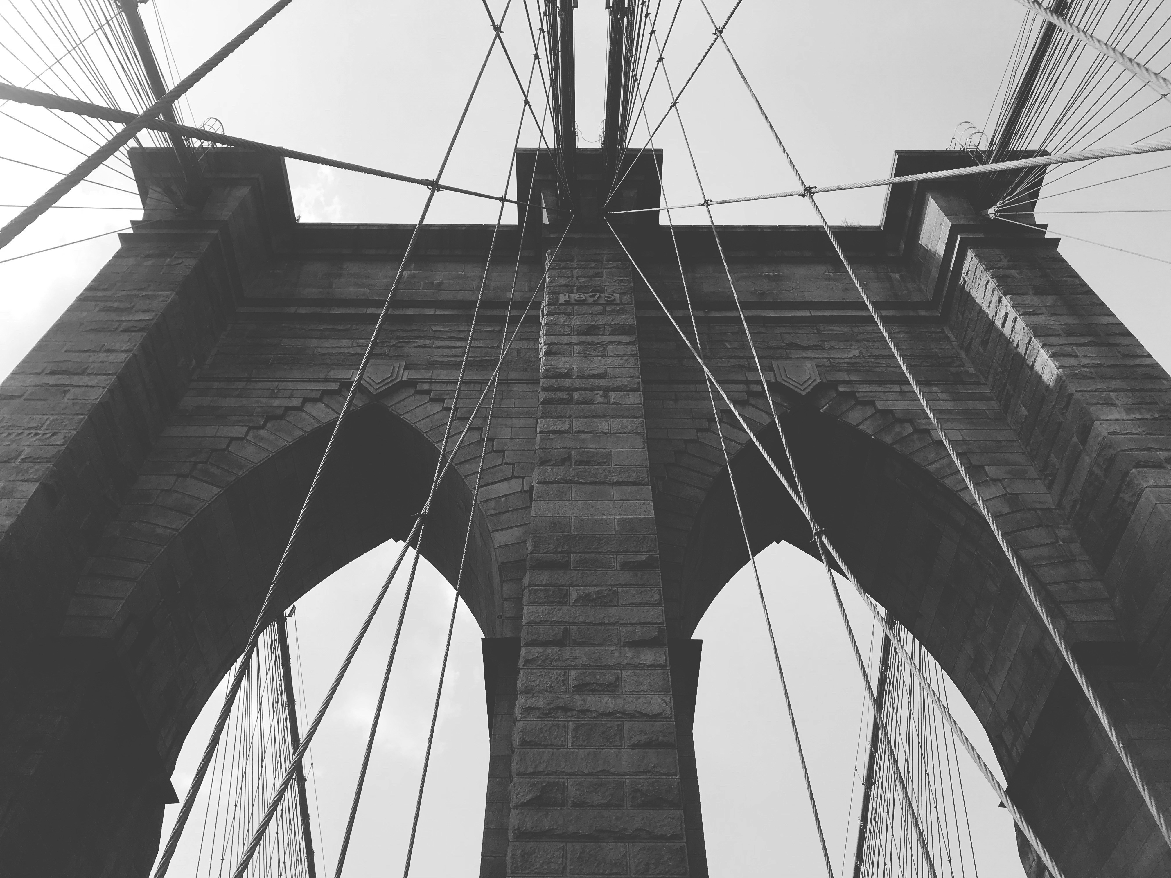 grayscale photo of arch