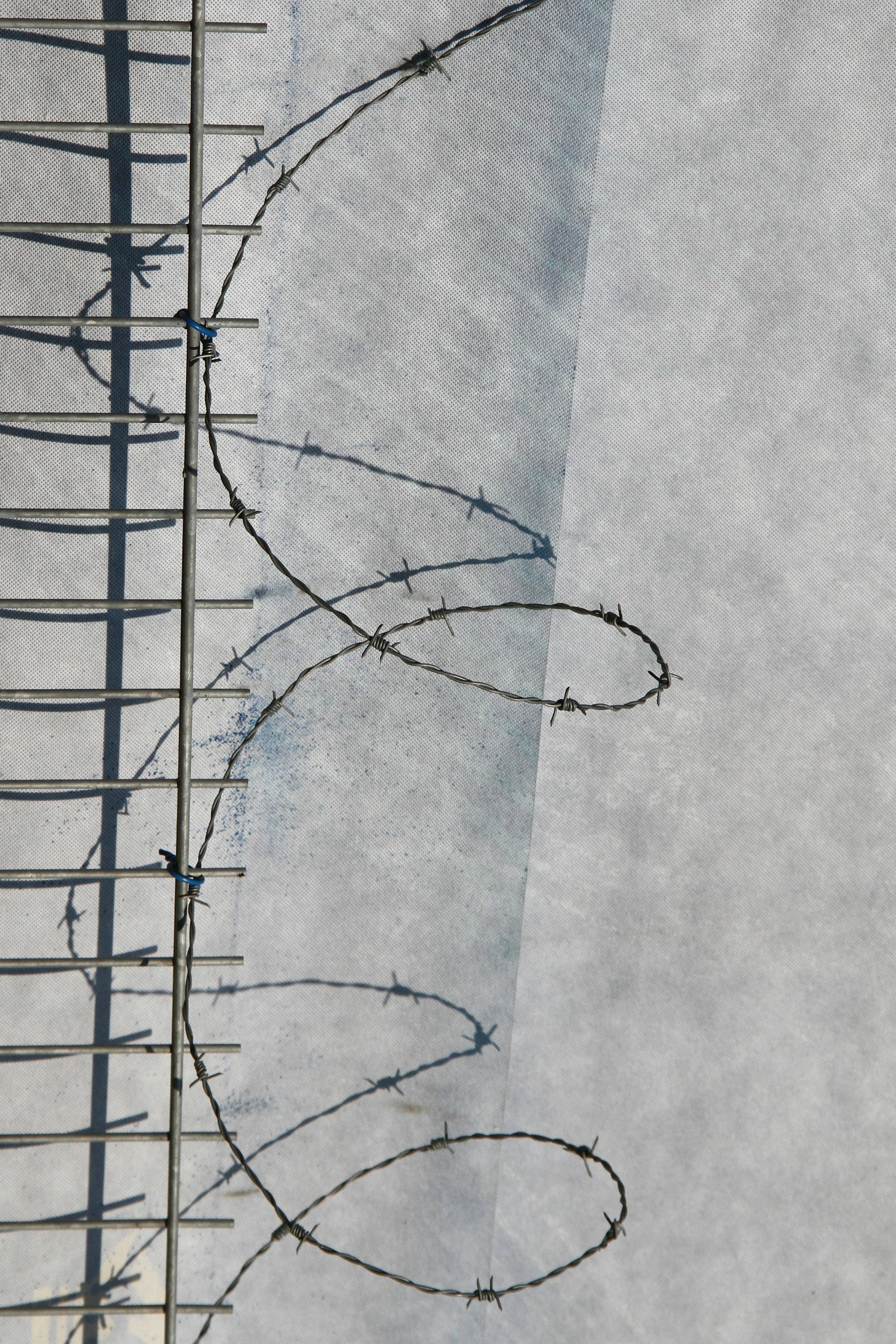 gray metal barb wire