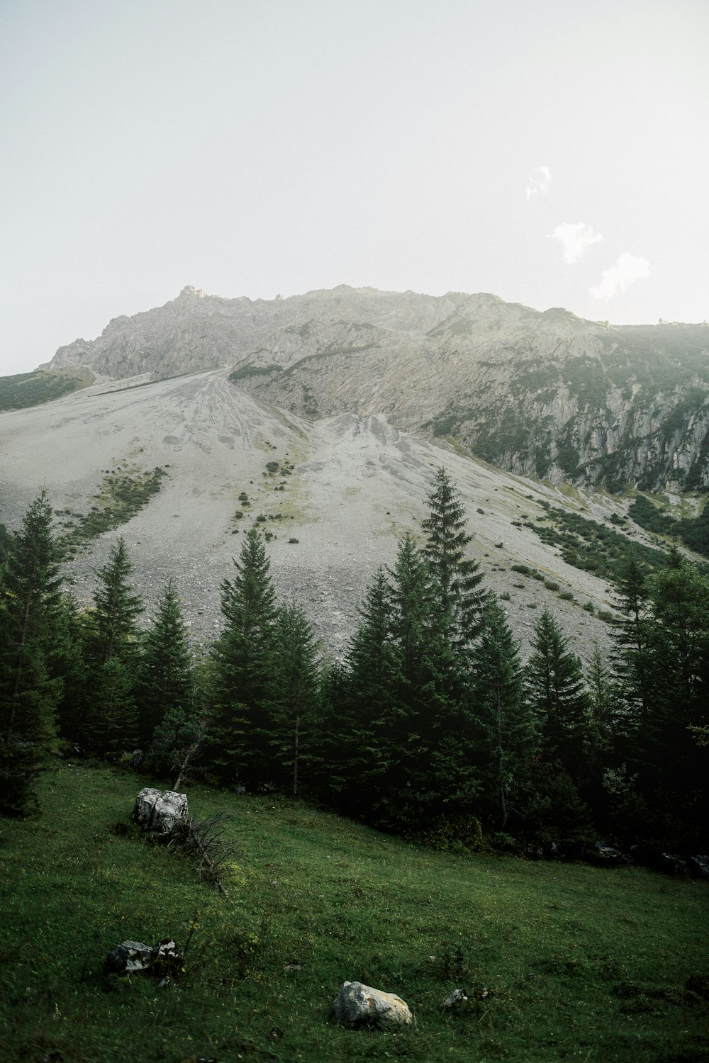 snow covered mountain during daytime