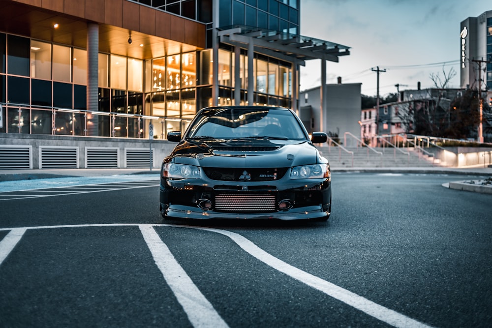 black Mitsubishi car