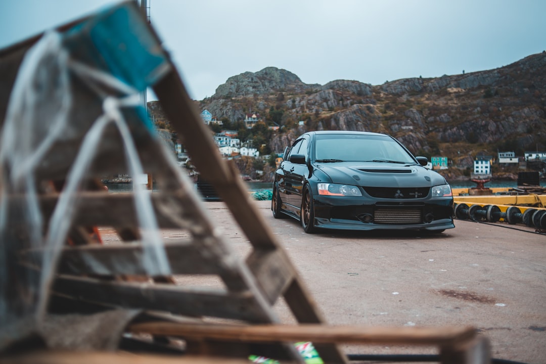 black vehicle on focus photography