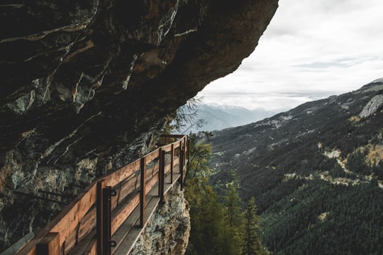 mountain peak landscape in Crans-Montana Switzerland