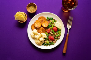 cooked food on plate