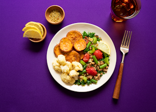 cooked food on plate