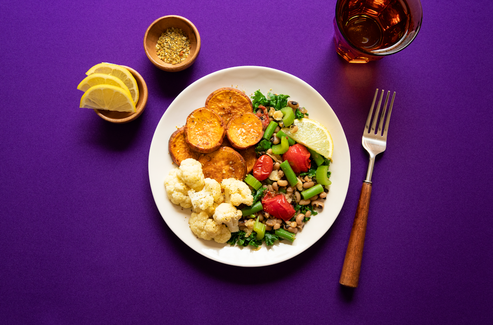 cooked food on plate