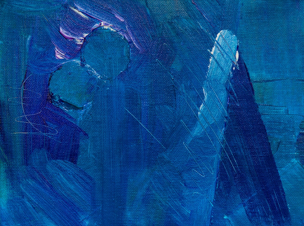 blue abstract painting