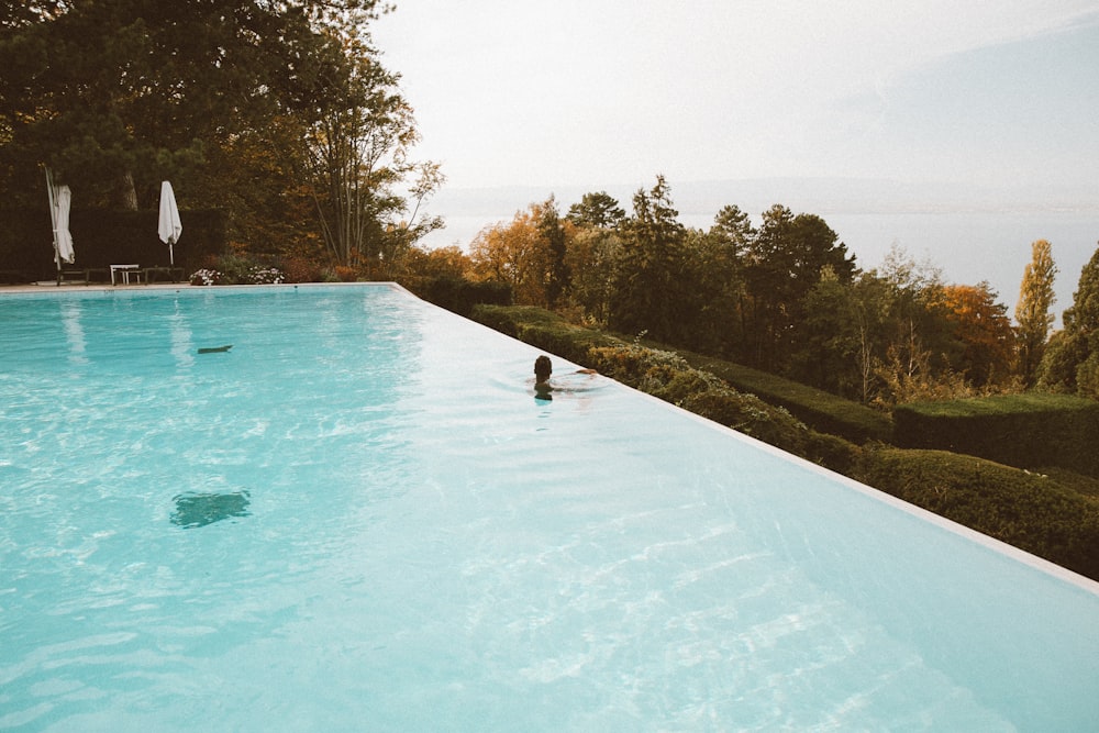 person in swimming pool