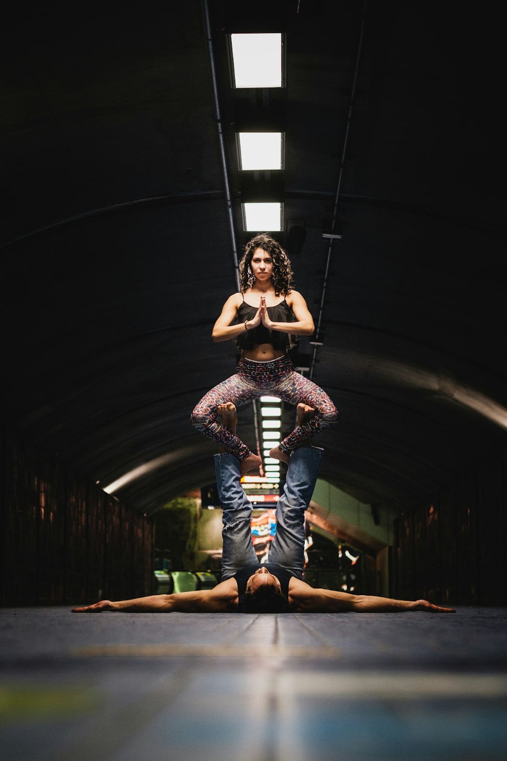 woman doing yoga