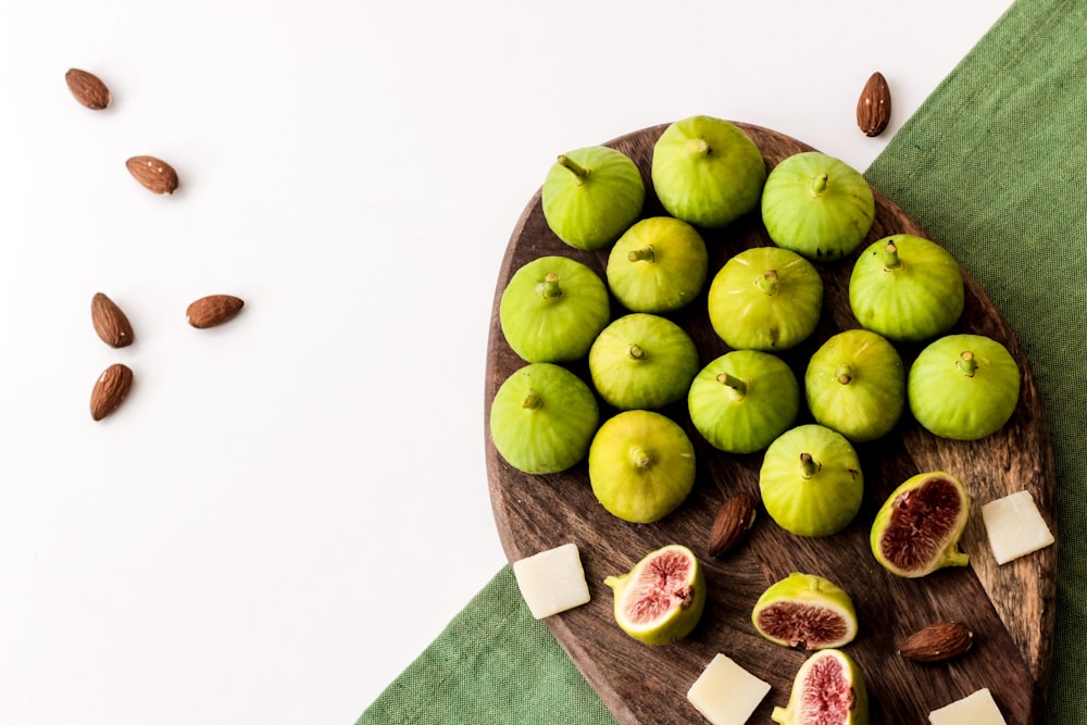 green pomegranate fruits