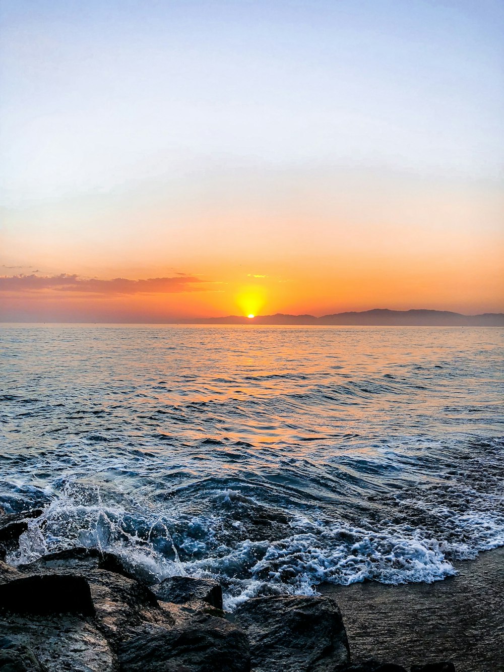 日没時の海岸