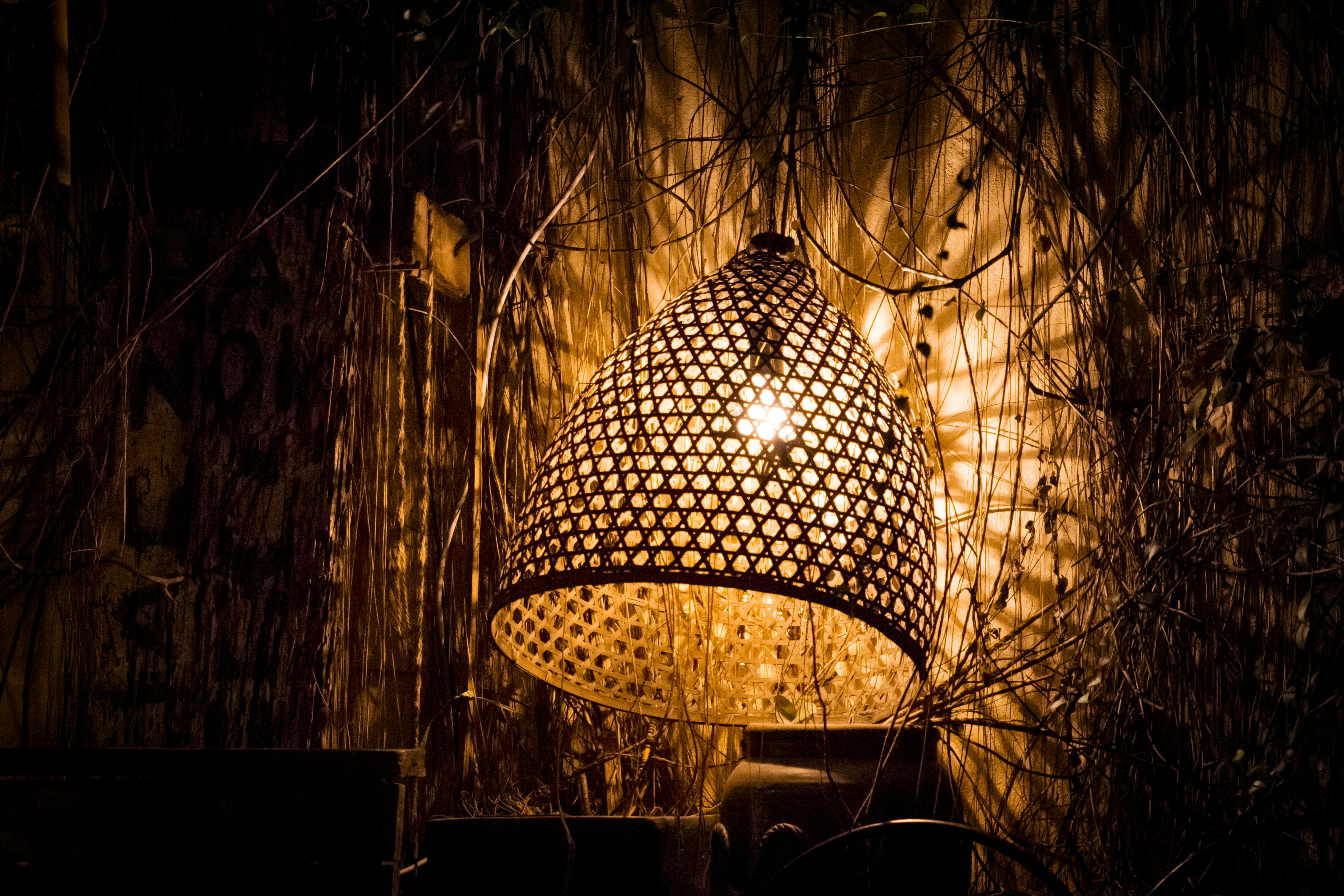 Luminária Rústica Tramado