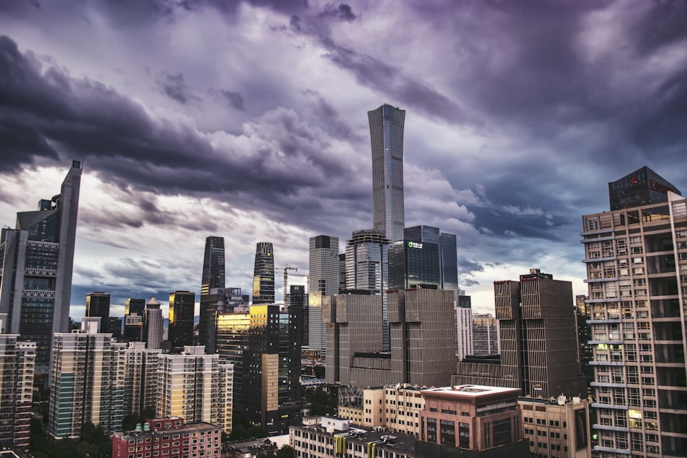 gray high-rise buildings