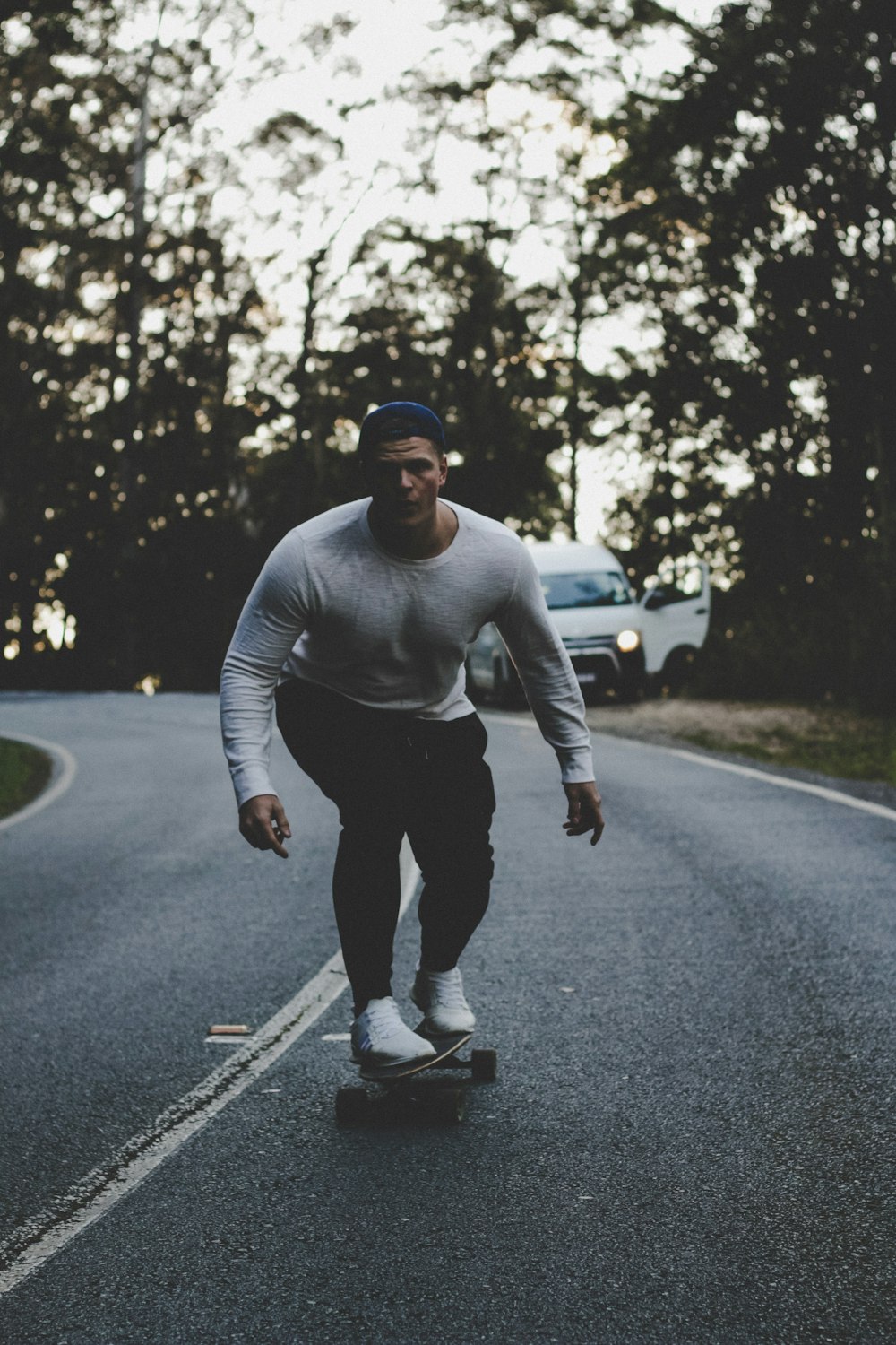 man riding on the skateboard