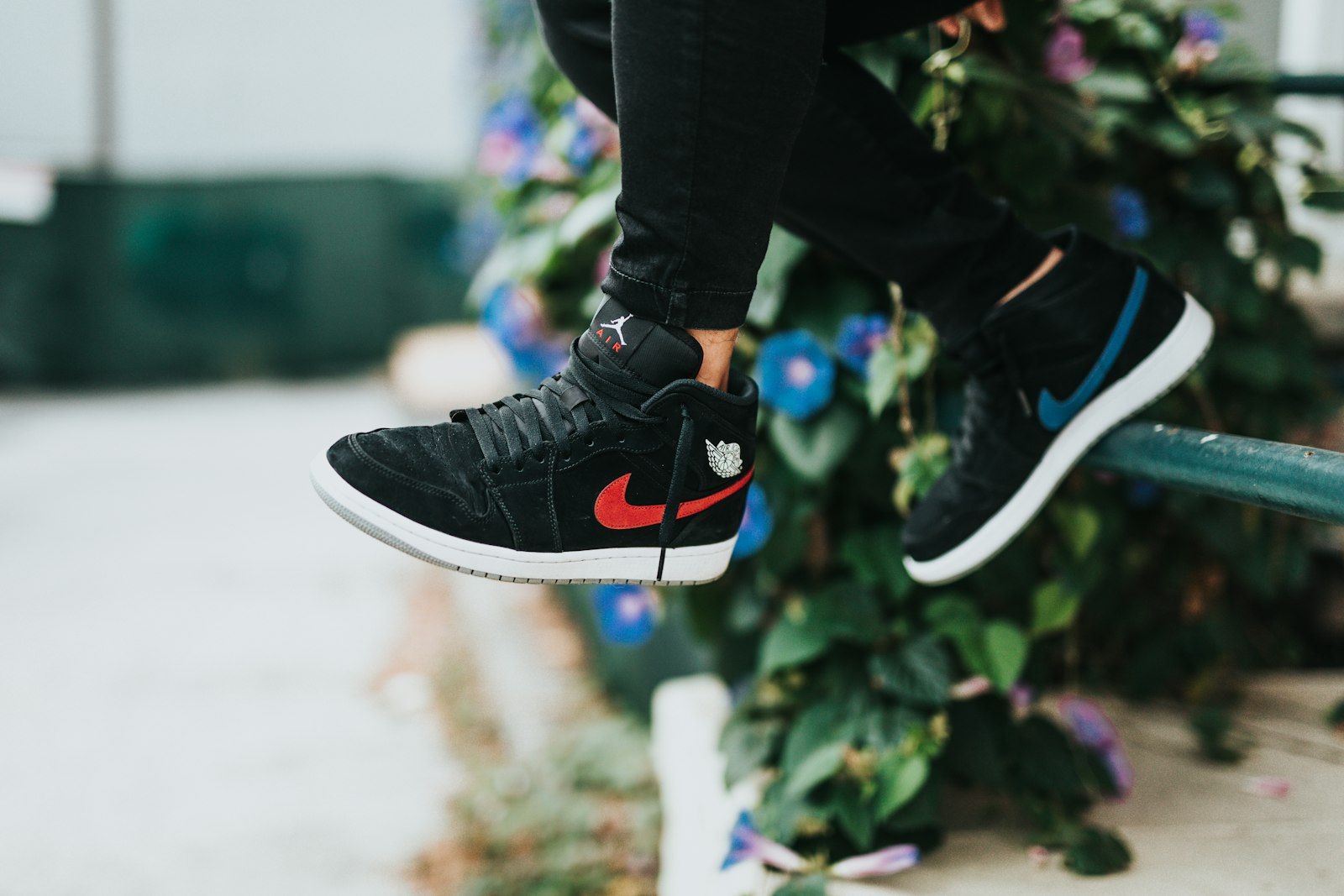 Sigma 50mm F1.4 EX DG HSM sample photo. Black nike sneakers photography