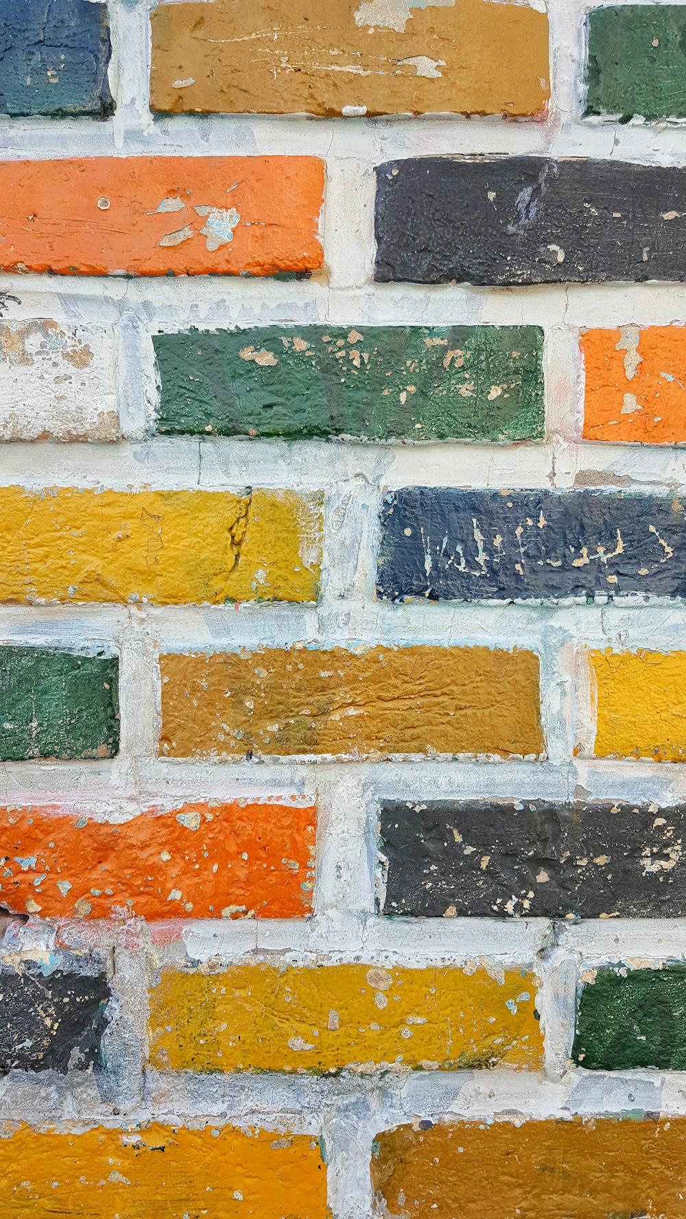 multicolored concrete bricks