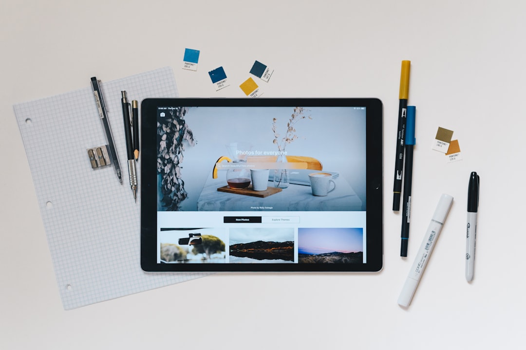 iPad with designer tools
