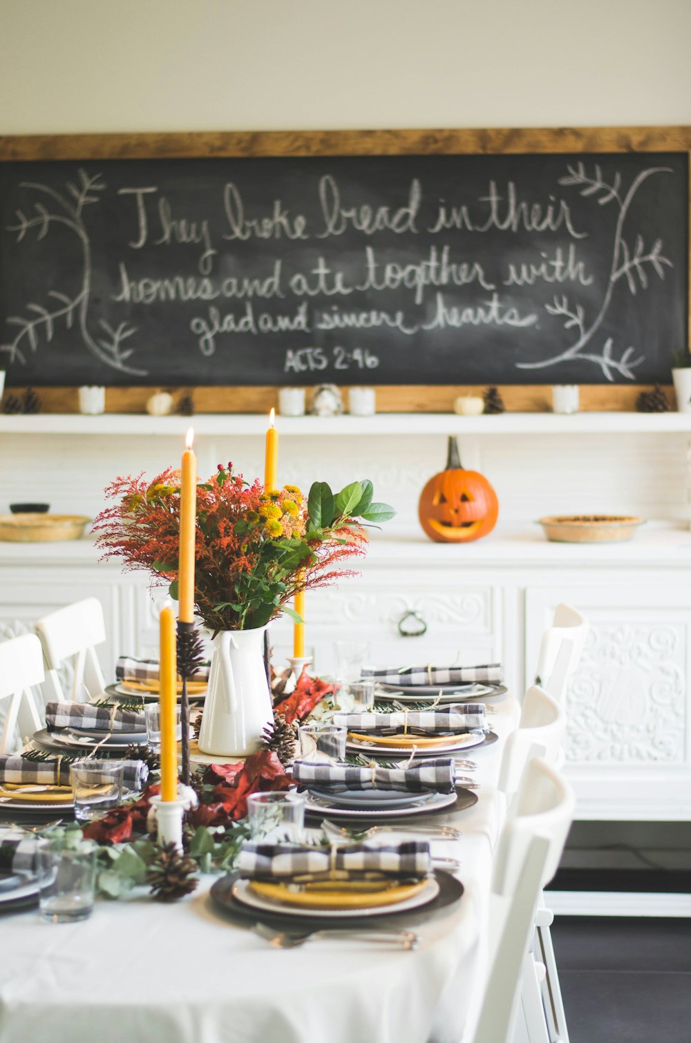 yellow candles on table