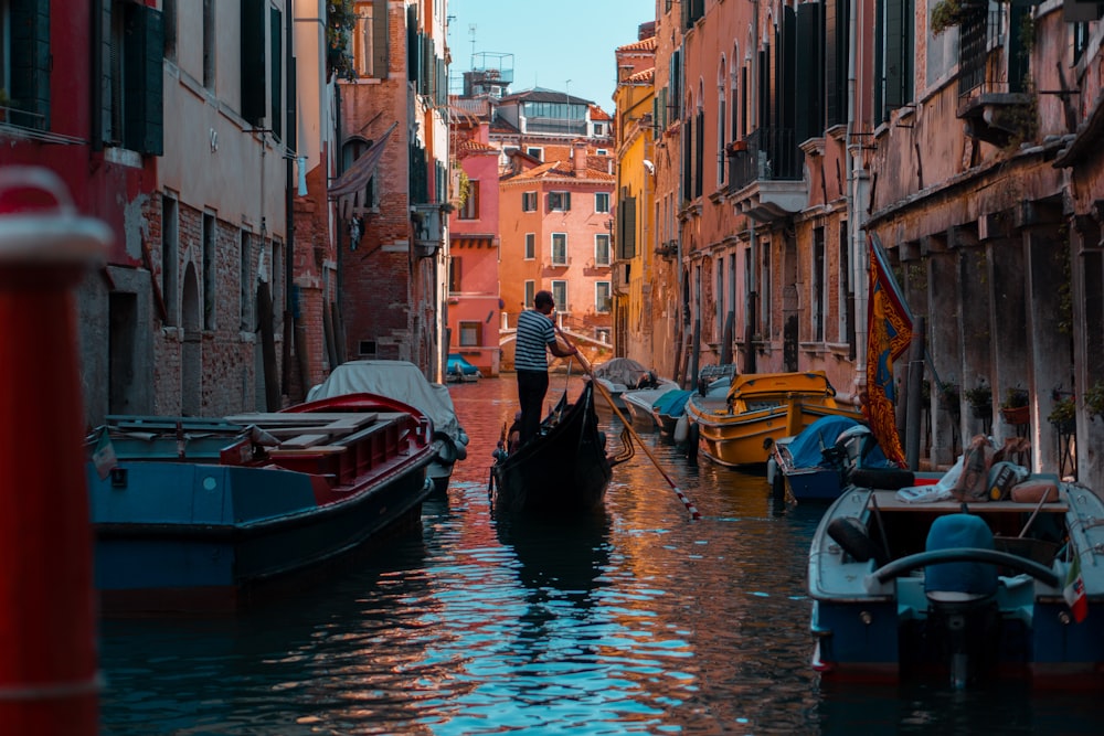 man riding on the boat