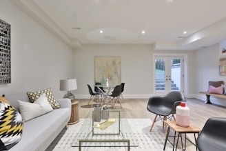 dining set and sofa set