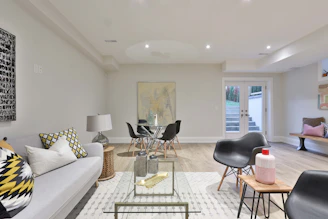dining set and sofa set