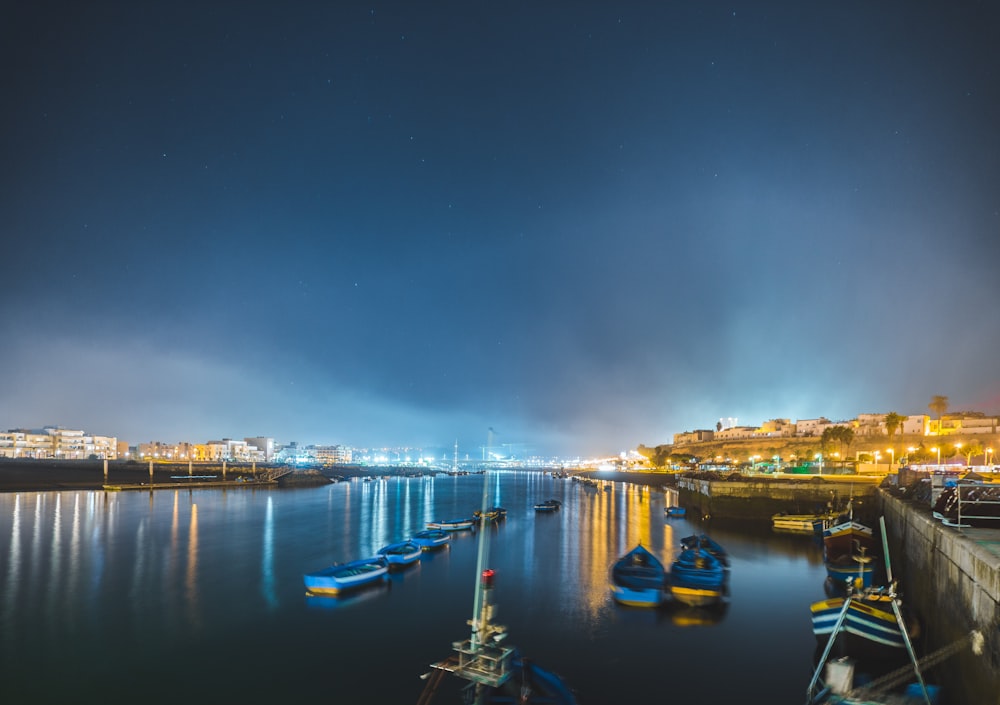 river and buildings at nighttime