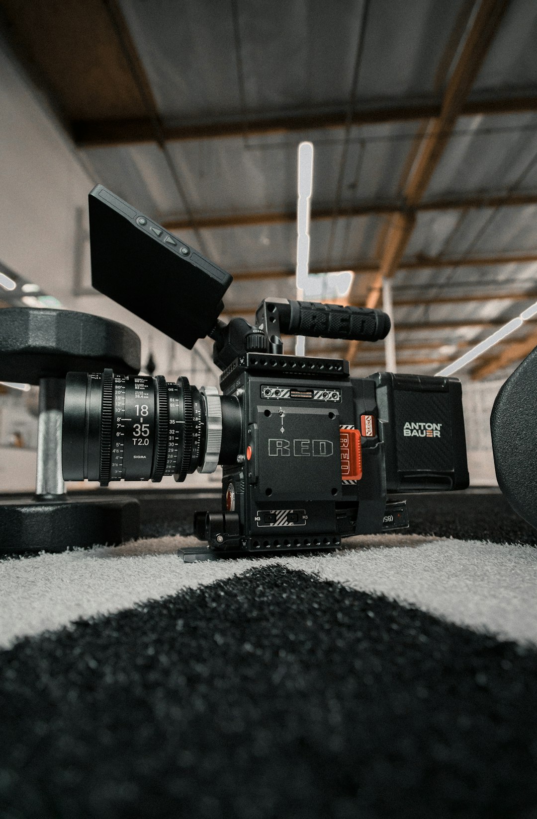 black filming camera