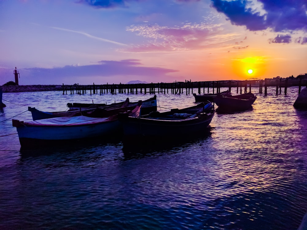 boat parked on body of waters