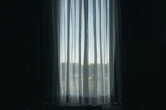 Soft sheer fabric blinds gently filtering warm sunlight into a cozy room