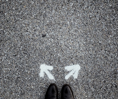 a person standing in the middle of a street