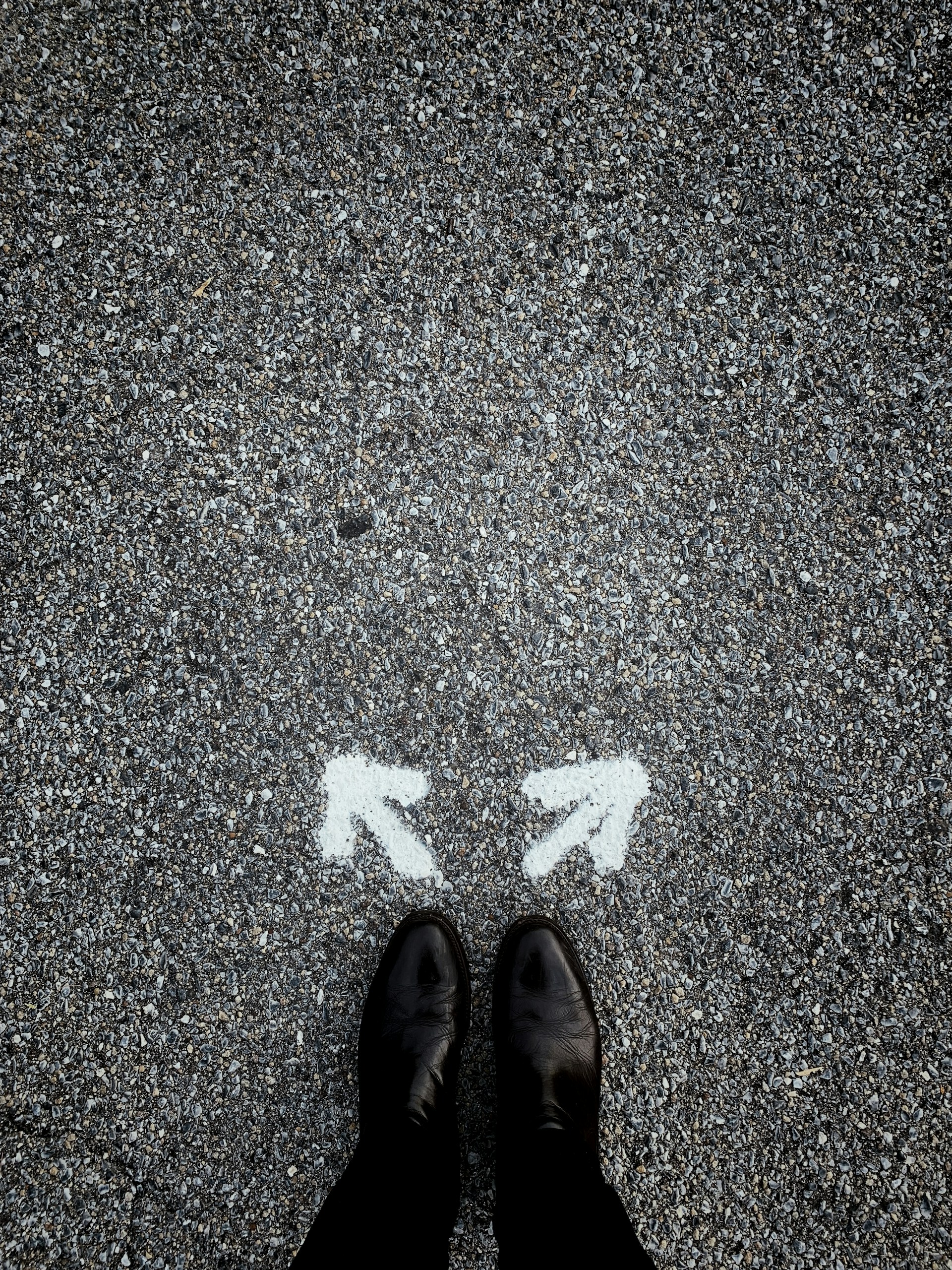 a person standing in the middle of a street