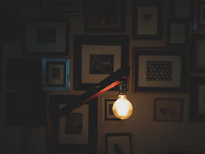 An LED-lit photo frame glowing softly around a cherished travel snapshot.