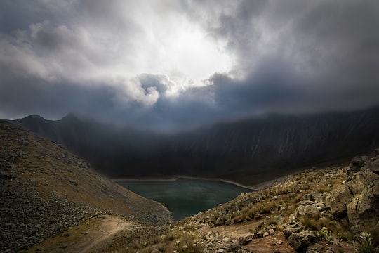 mountain and river in Nevado de Toluca Mexico
