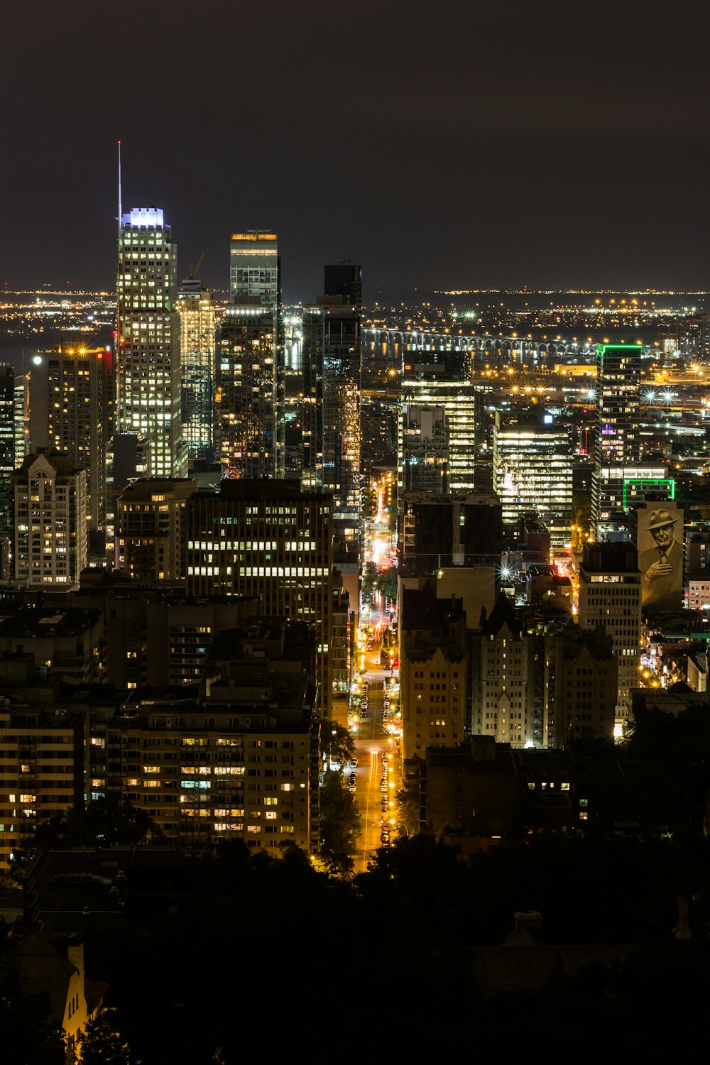 city lights during nighttime