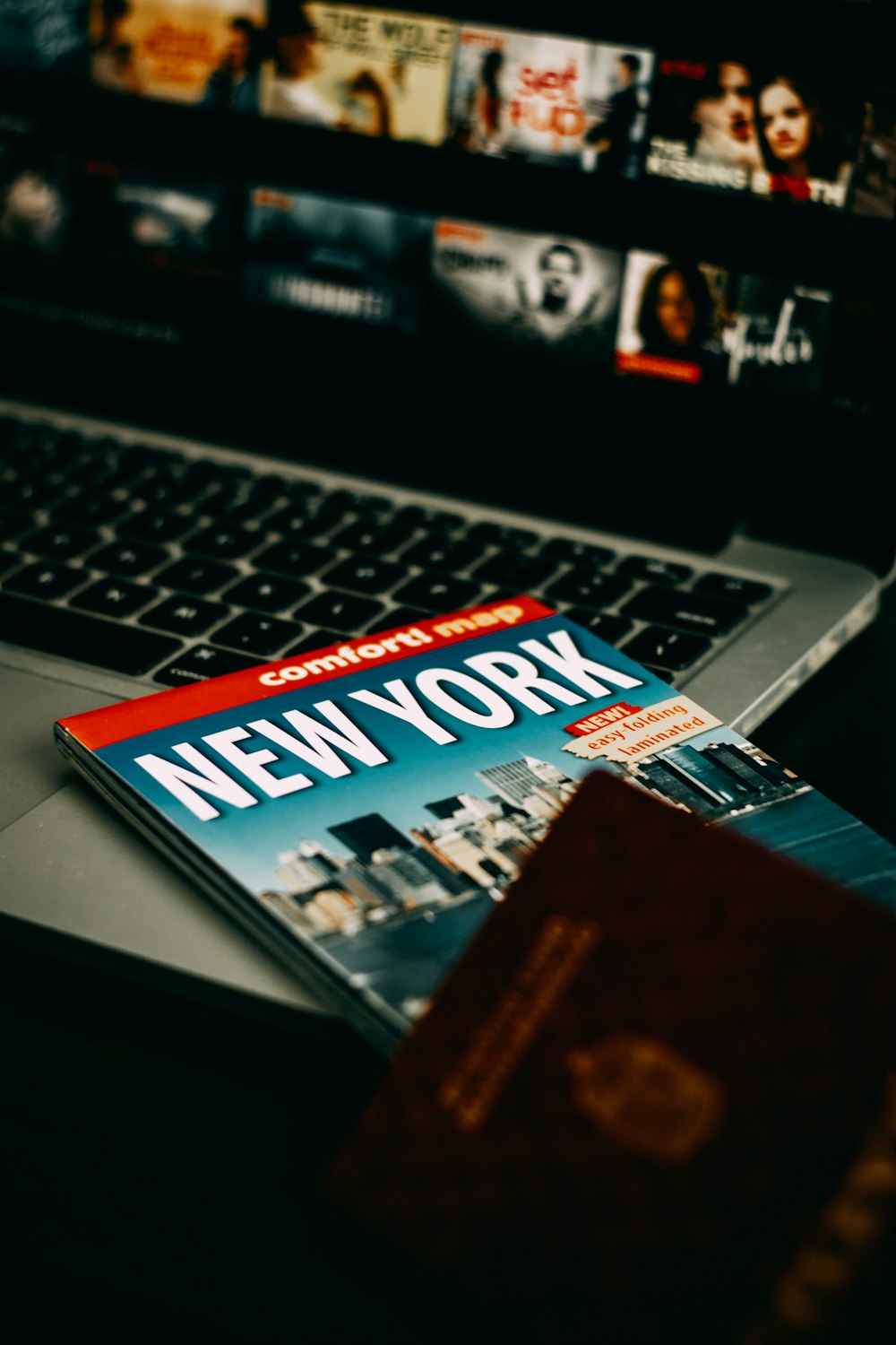 New York book on MacBook Pro