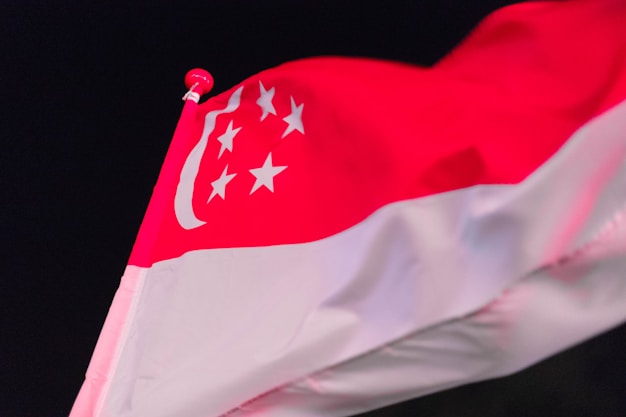 waving white and red flag