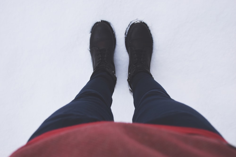 person wearing black pants