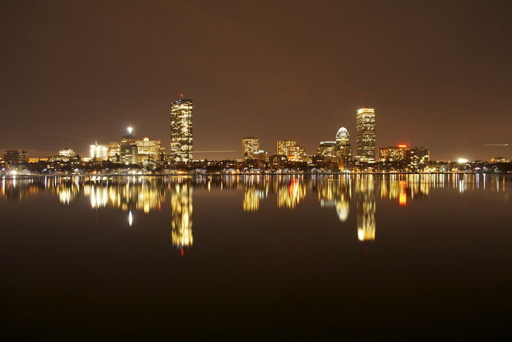 panoramic photo of lighted city building during nighttime