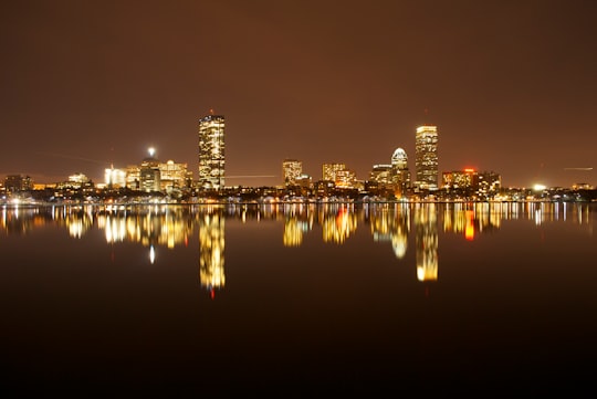 panoramic photo of lighted city building during nighttime in Boston United States